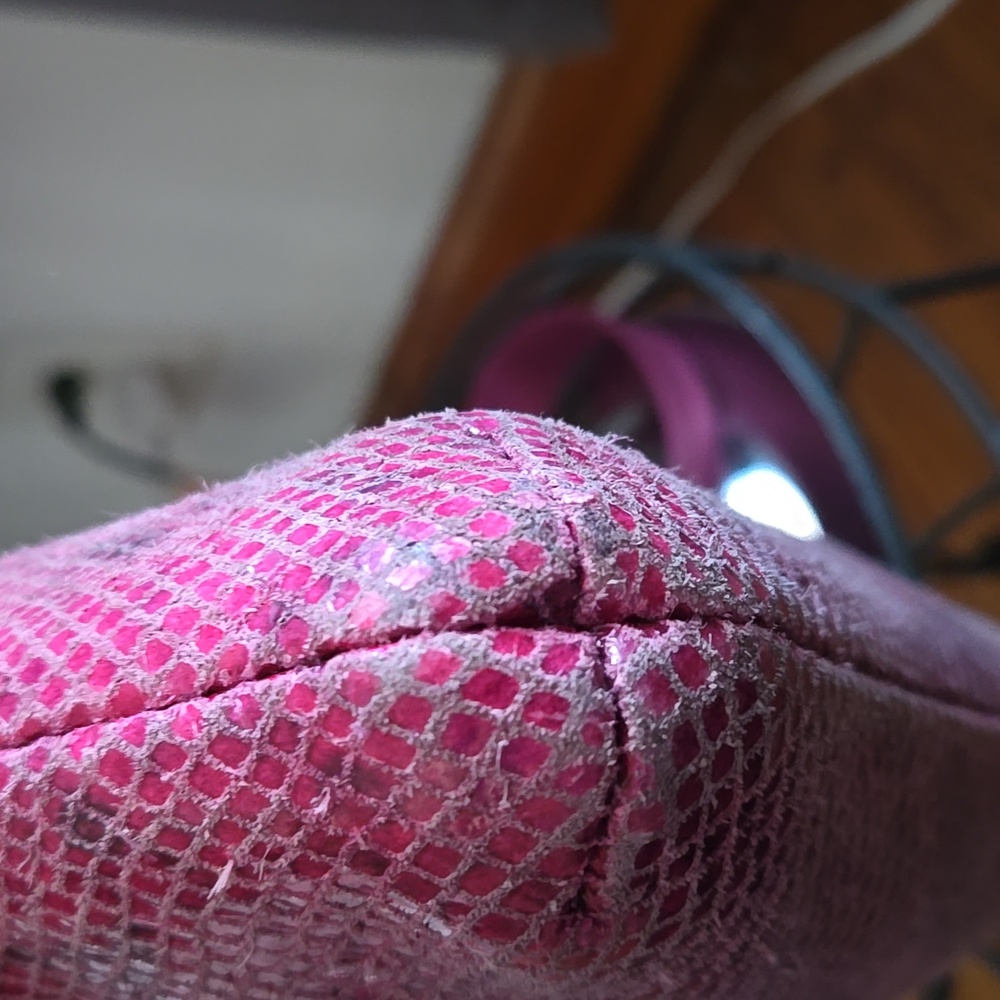 Coach Raspberry/fuchsia Python/snakeskin Embossed… - image 8